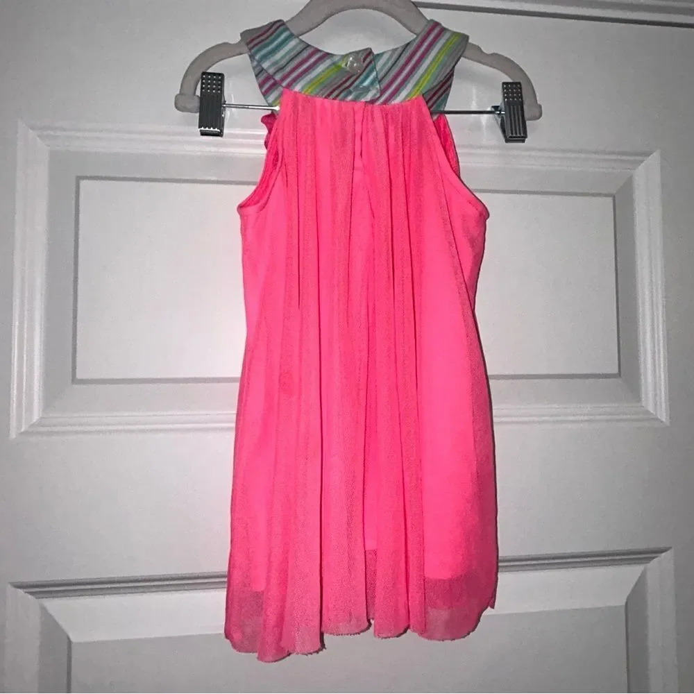 YOUNGLAND Halter A-Line Mesh Swing Dress